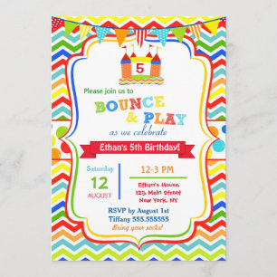 Invitations à la fête d'anniversaire de Bounce Hou