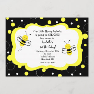 Invitations à la fête d'anniversaire de Bumble Bee