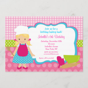 Invitations à la fête d'anniversaire de Cuisine Ba