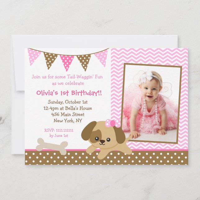 Invitations à la fête d'anniversaire de la photo d (Devant)