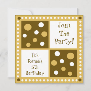 Invitations à la fête d'anniversaire de la Polka J