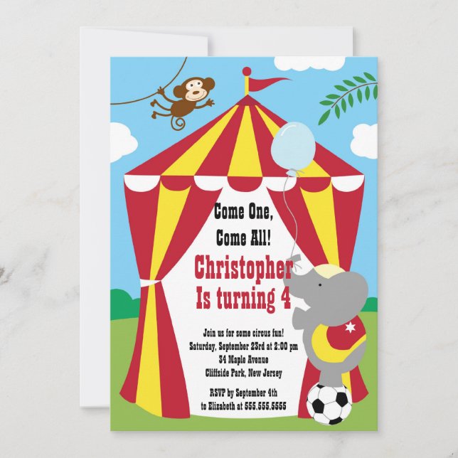 Invitations à la fête d'anniversaire de la Tente C (Devant)