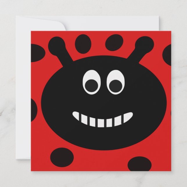 Invitations à la fête d'anniversaire de Lady Bug C (Devant)