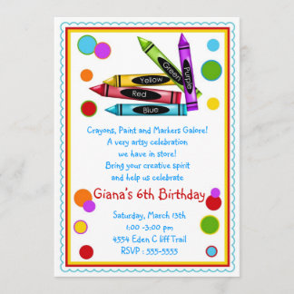 Invitations à la fête d'anniversaire de l'artisana