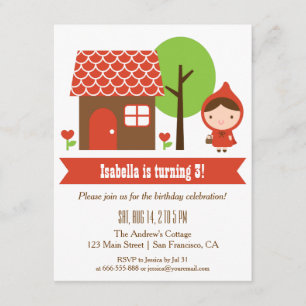 Invitations à la fête d'anniversaire de Little Red
