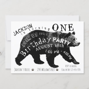Invitations à la fête d'anniversaire de l'ours
