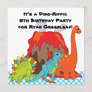 Invitations à la fête d'anniversaire de RAWRRR Din
