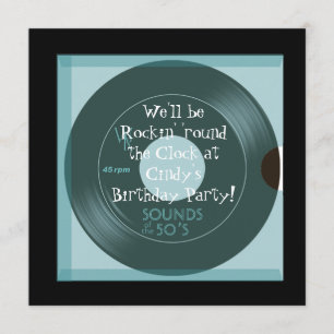 Invitations à la fête d'anniversaire des années 19