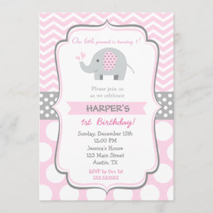 Invitations à la fête d'anniversaire des éléphants