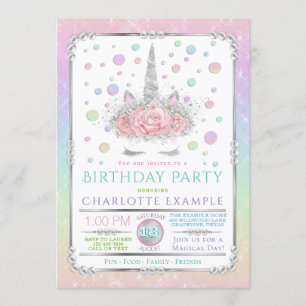 Invitations à la fête d'anniversaire des filles de