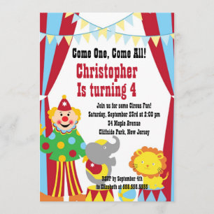 Invitations à la fête d'anniversaire du Clown de C