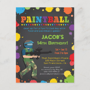 Invitations Faire Part Paintball Zazzle Fr