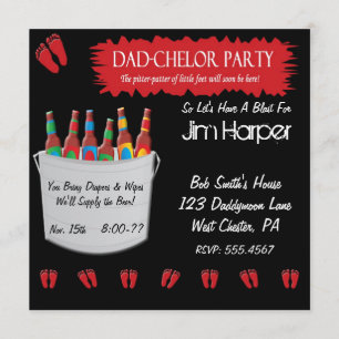 Invitations à la fête de la couche de papa