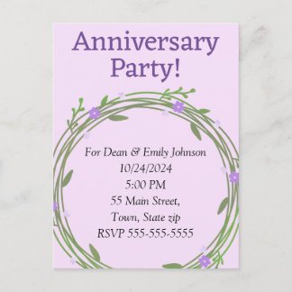 Invitations à la fête de l'anniversaire