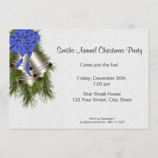 Invitations à la fête de Noël de Silver Bells