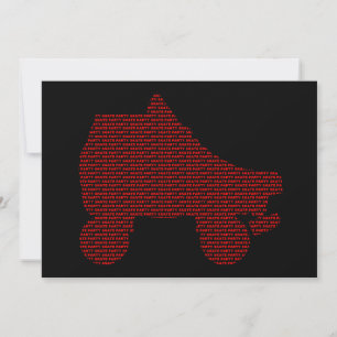 invitations à la fête de patinage : piles de types