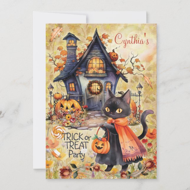 INVITATIONS À LA FÊTE D'HALLOWEEN (Devant)