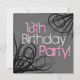 Invitations à la fête du 18e anniversaire