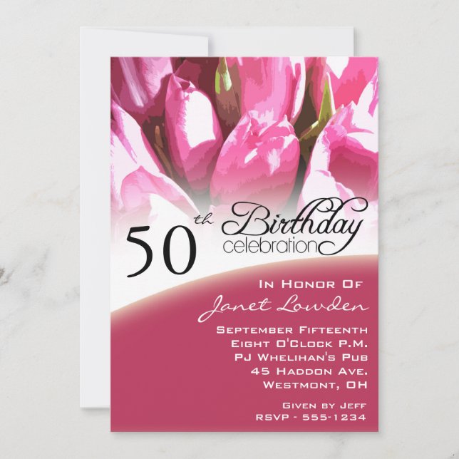 Invitations à la fête du 50e anniversaire (Devant)
