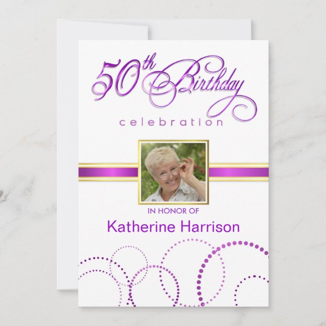 Invitations à la fête du 50e anniversaire - avec M (Devant)