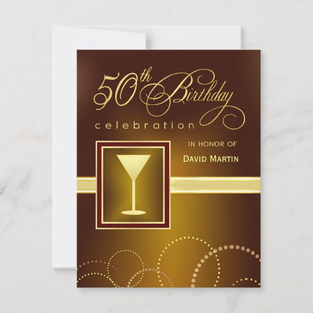 Invitations à la fête du 50e anniversaire - Contem (Devant)