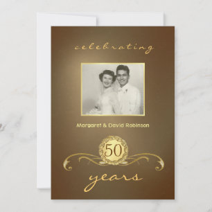 Invitations à la fête du 50e anniversaire - Gold V