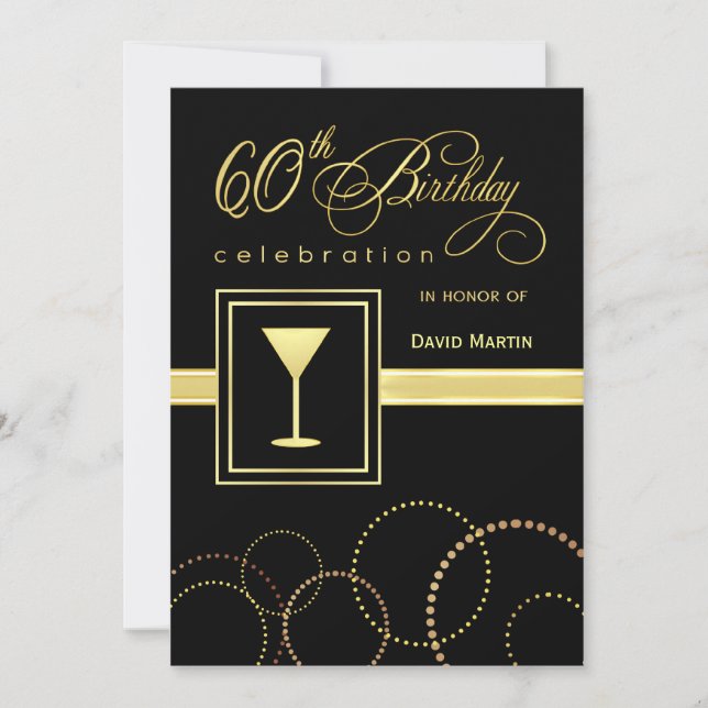 Invitations à la fête du 60e anniversaire - Contem (Devant)