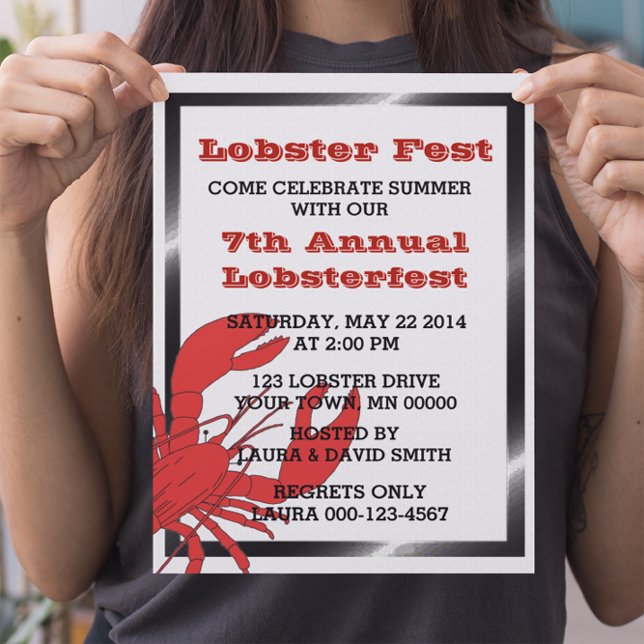 Invitations à la fête du homard ou à la boule (Créateur téléchargé)