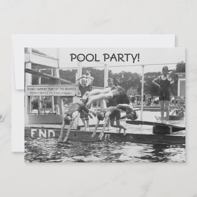 Invitations à la fête du pool - Ne pas SPIT dans l (Devant)