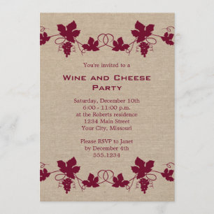Invitations à la fête du vin et du fromage