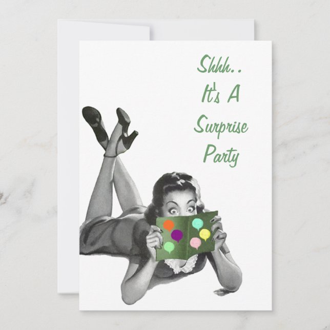 Invitations à la Fun Retro Surprise Party (Devant)