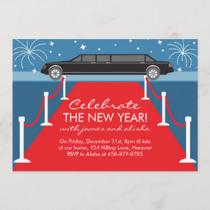 Invitations à la limousine et au tapis rouge