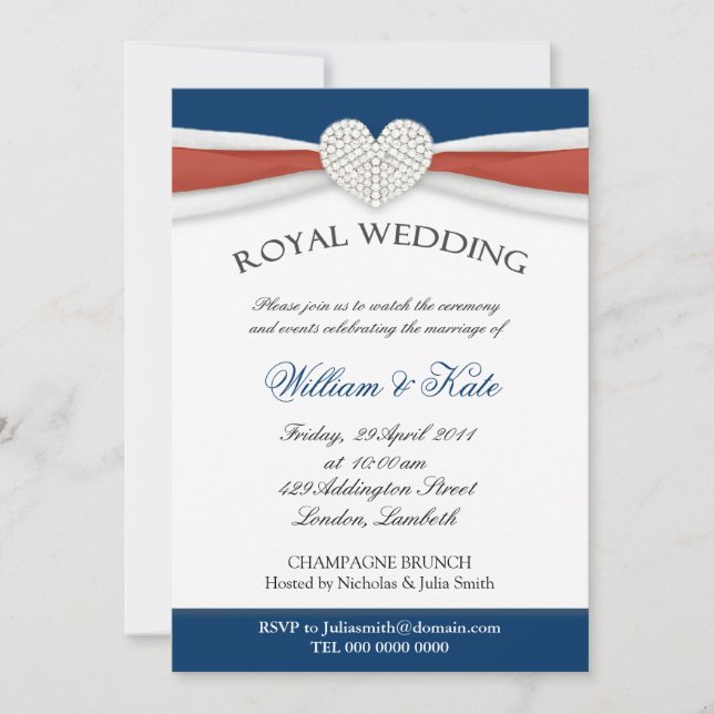 Invitations à la Maison-Mariage royale (Devant)