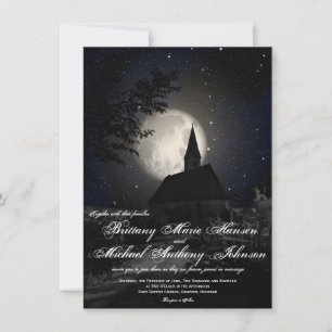 Invitations à la Pleine lune de mariage de l'églis