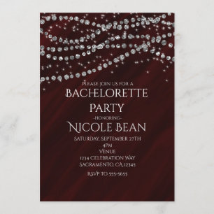 Invitations à la Red & Diamond Glamor Sparkle Part