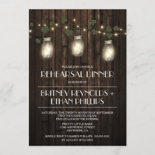 Invitations à la répétition Country Rustic Lights