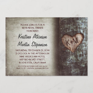 Invitations à l'arbre de répétition rustique