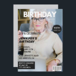 Invitations à l'occasion de son 95e anniversaire p<br><div class="desc">Invitations à 95e anniversaire pour sa Parties scintillant de couverture de magazine Sparkly Chic</div>