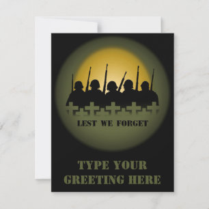 Invitations à Mémorial de guerre de peur d'oublier