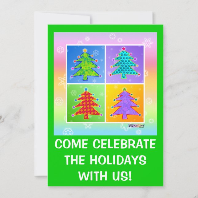 Invitations à Noël - Pop Art Christmas Tr (Devant)