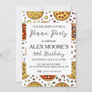 invitations à pizza italienne
