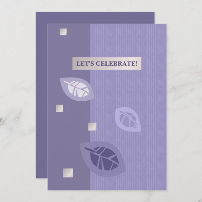 Invitations à plat personnalisées de fête d'annive (Devant / Derrière)