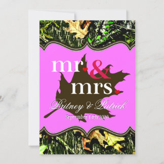 Invitations à se marier rose de M. et Mme Hunting