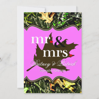 Invitations à se marier rose de M. et Mme Hunting