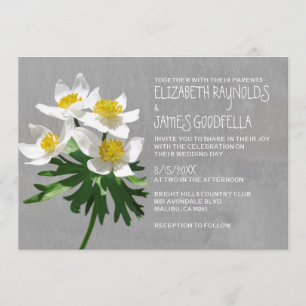Invitations à un mariage d'anémones