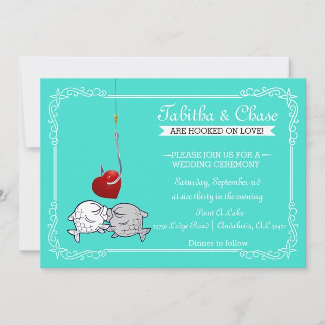 Invitations à un mariage de poissons (Devant)