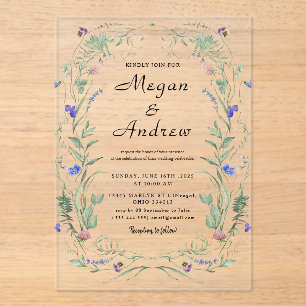Invitations acryliques mariages