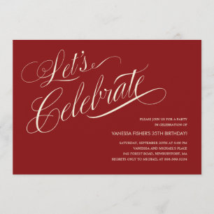 Invitations adultes d'anniversaire