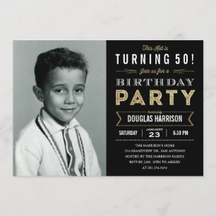 Invitations adultes de fête d'anniversaire de