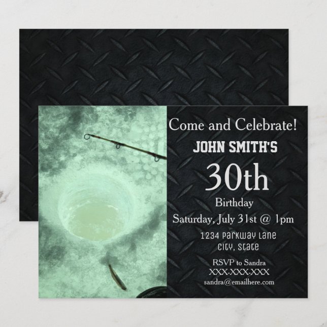 Invitations adultes rocailleuses d'anniversaire (Devant / Derrière)